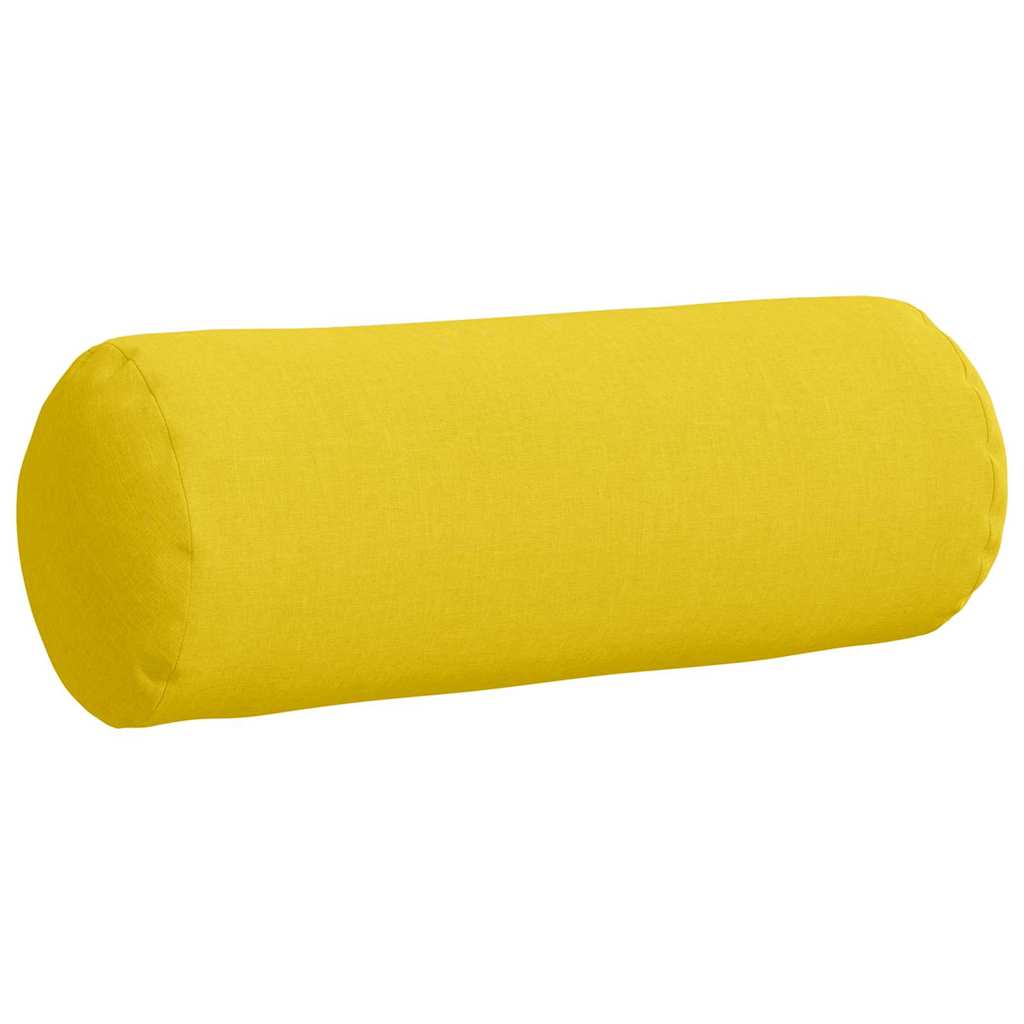 Hengerpárnák 2 pcs Világos sárga Ø 25 x 70 cm szövet