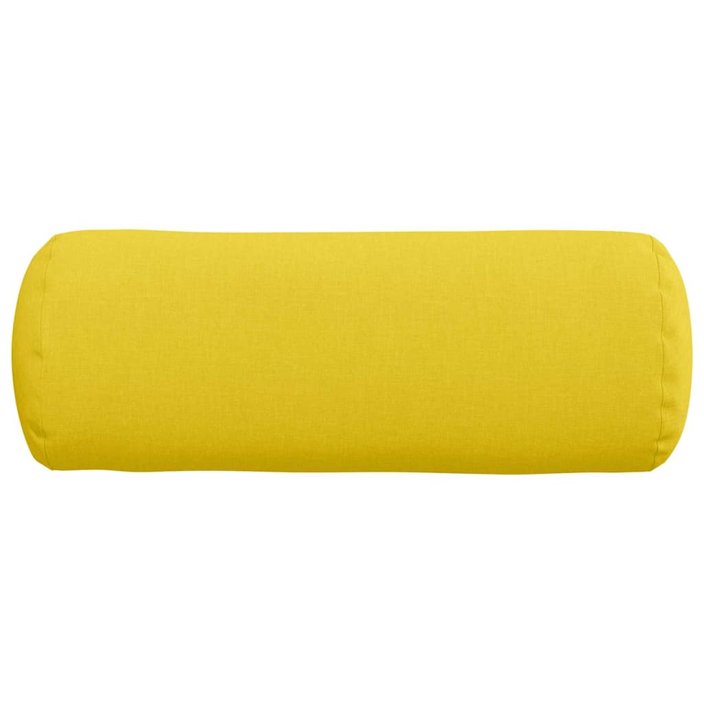 Hengerpárnák 2 pcs Világos sárga Ø 25 x 70 cm szövet