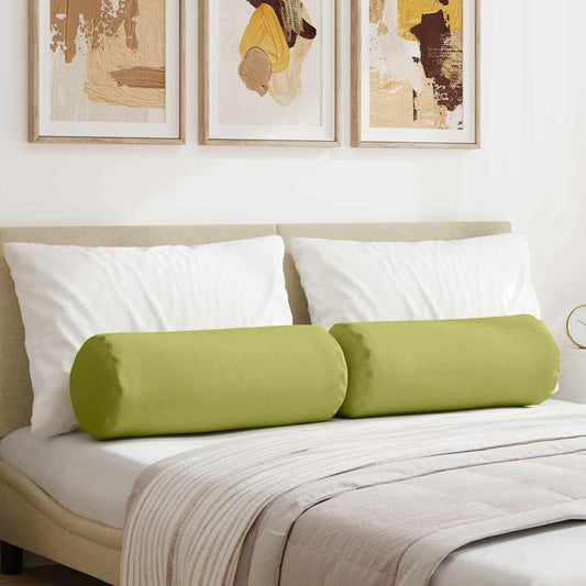 Hengerpárnák 2 pcs Világos zöld Ø 25 x 70 cm szövet