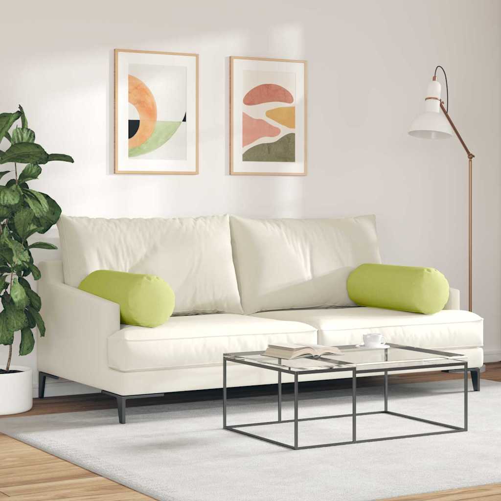 Hengerpárnák 2 pcs Világos zöld Ø 25 x 70 cm szövet