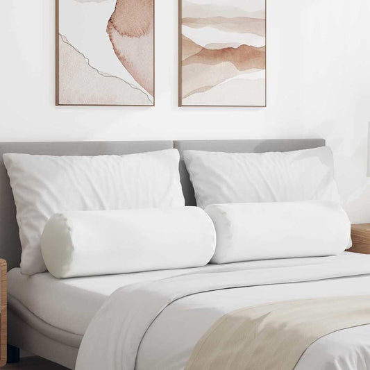 Hengerpárnák 2 pcs Fehér Ø 25 x 70 cm szövet
