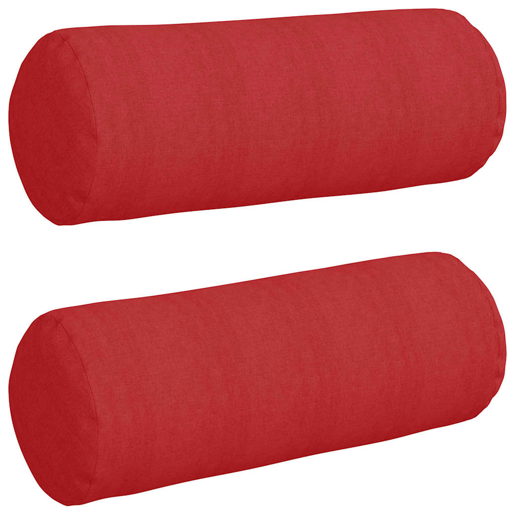Hengerpárnák 2 pcs Piros Ø 25 x 70 cm szövet