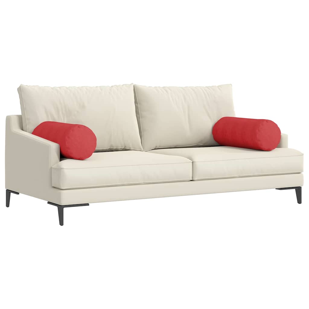 Hengerpárnák 2 pcs Piros Ø 25 x 70 cm szövet