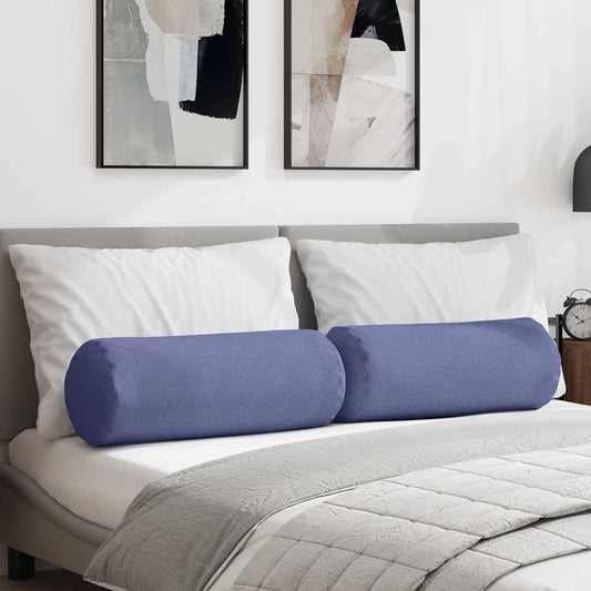 Hengerpárnák 2 pcs Farmerkék Ø 25 x 70 cm szövet
