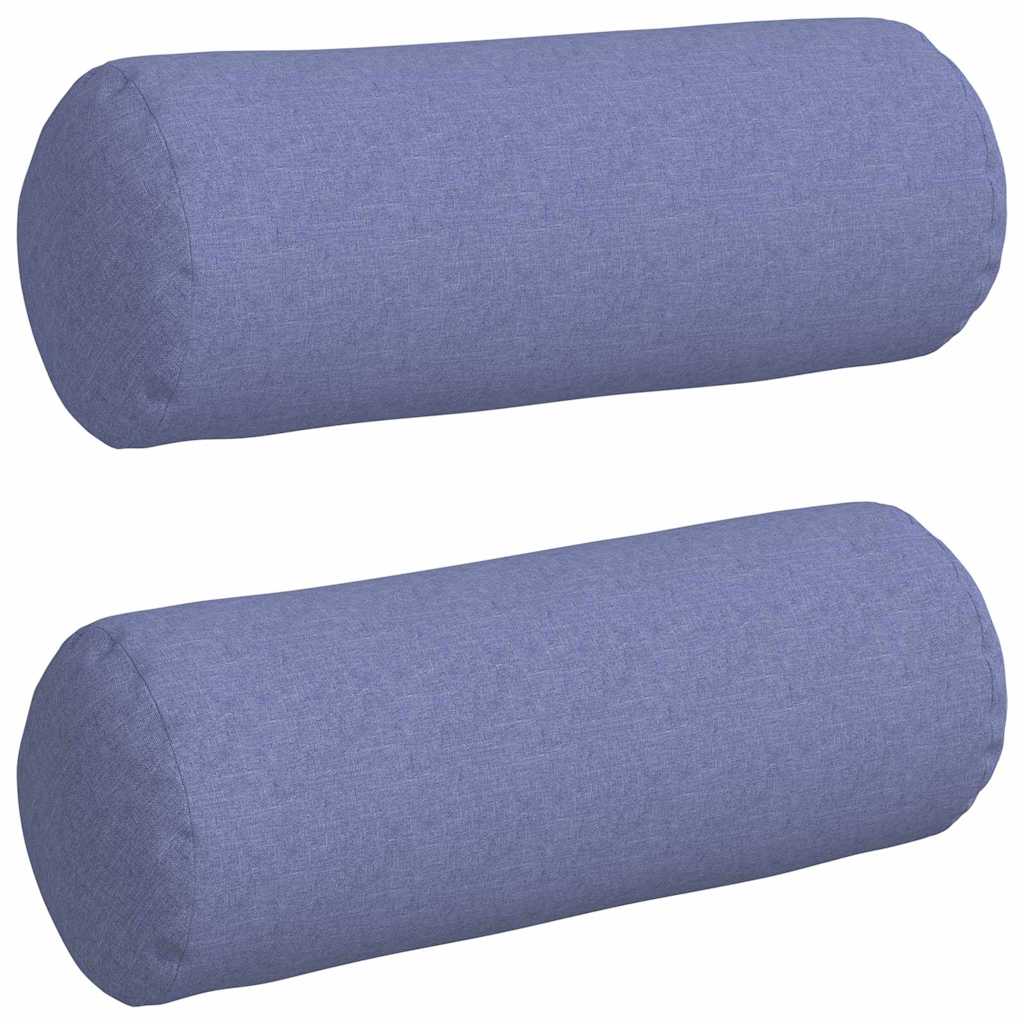 Hengerpárnák 2 pcs Farmerkék Ø 25 x 70 cm szövet