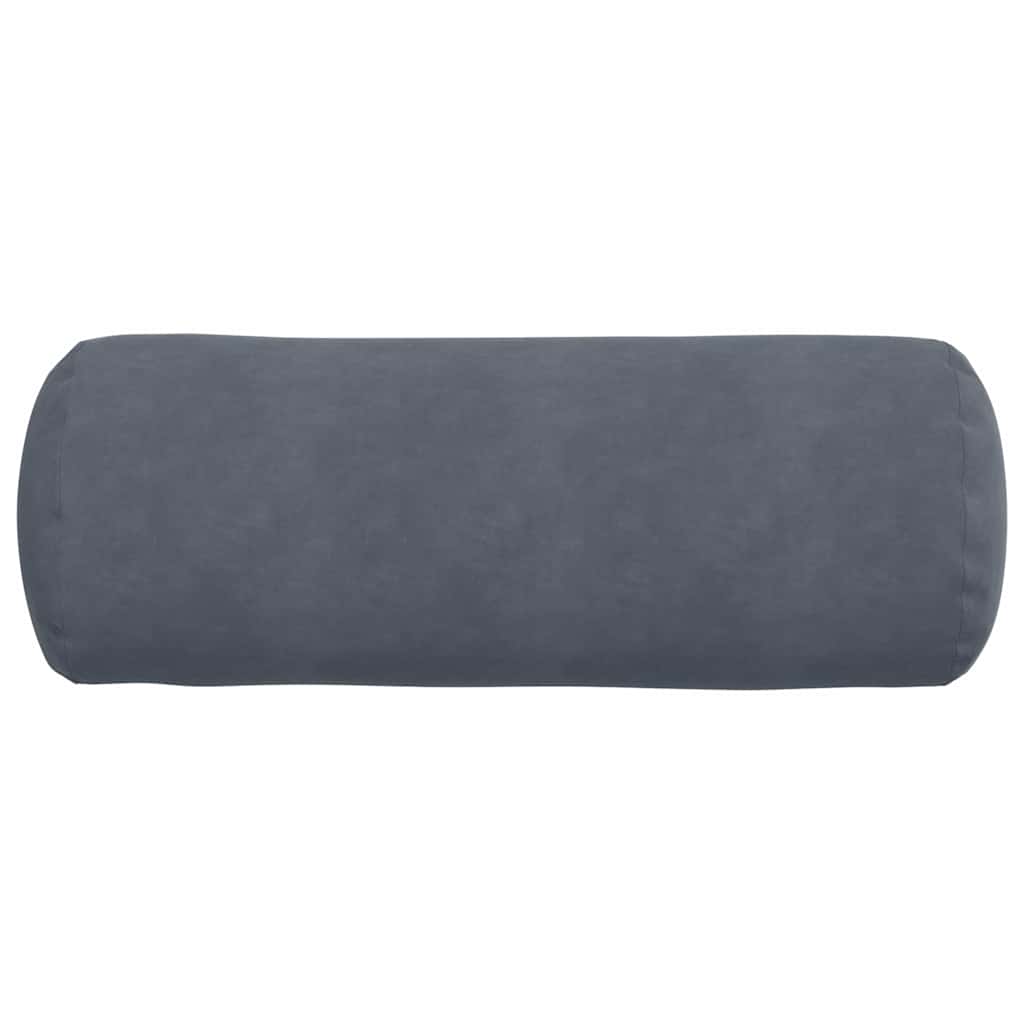 Hengerpárnák 2 pcs Sötétszürke Ø 25 x 70 cm Bársonyos szövet