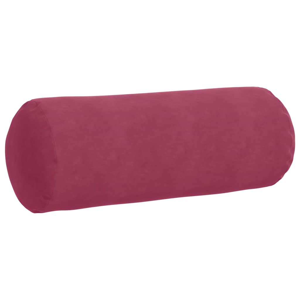 Hengerpárnák 2 pcs Bordó Ø 25 x 70 cm Bársonyos szövet