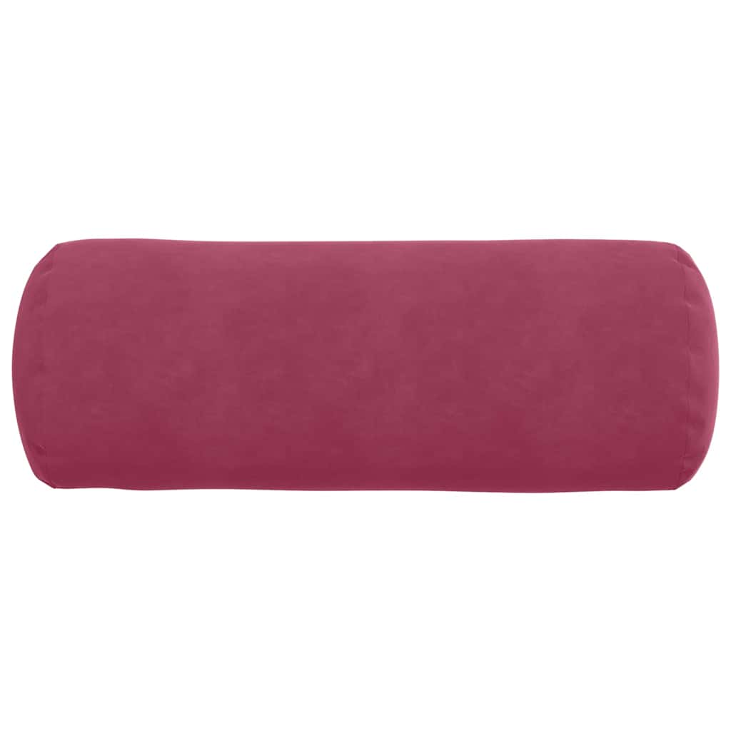 Hengerpárnák 2 pcs Bordó Ø 25 x 70 cm Bársonyos szövet