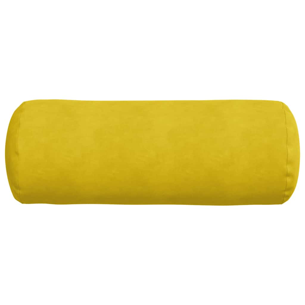 Hengerpárnák 2 pcs Sárga Ø 25 x 70 cm Bársonyos szövet