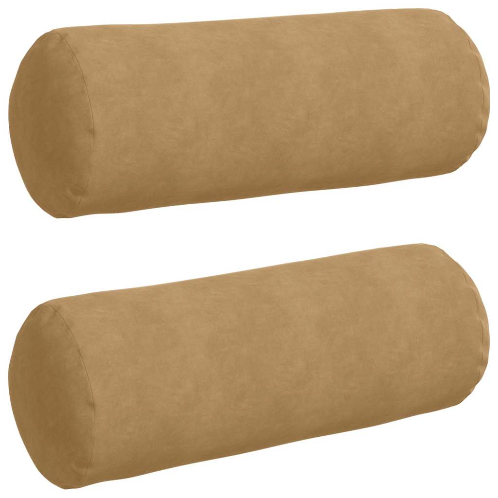 Hengerpárnák 2 pcs Barna Ø 25 x 70 cm Bársonyos szövet