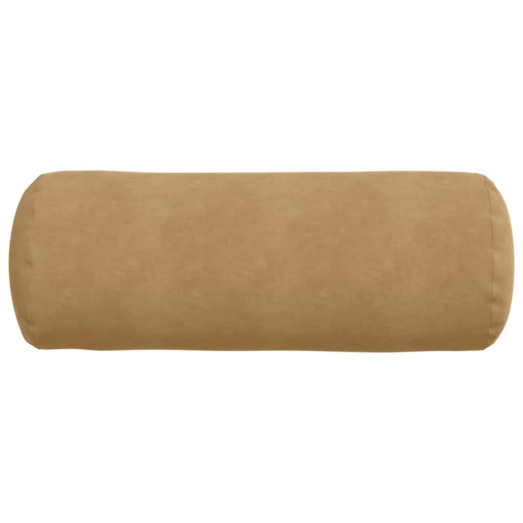 Hengerpárnák 2 pcs Barna Ø 25 x 70 cm Bársonyos szövet