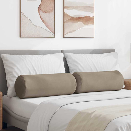 Hengerpárnák 2 db Mikroszálas Szövet Tópszínű Ø 25 x 70 cm