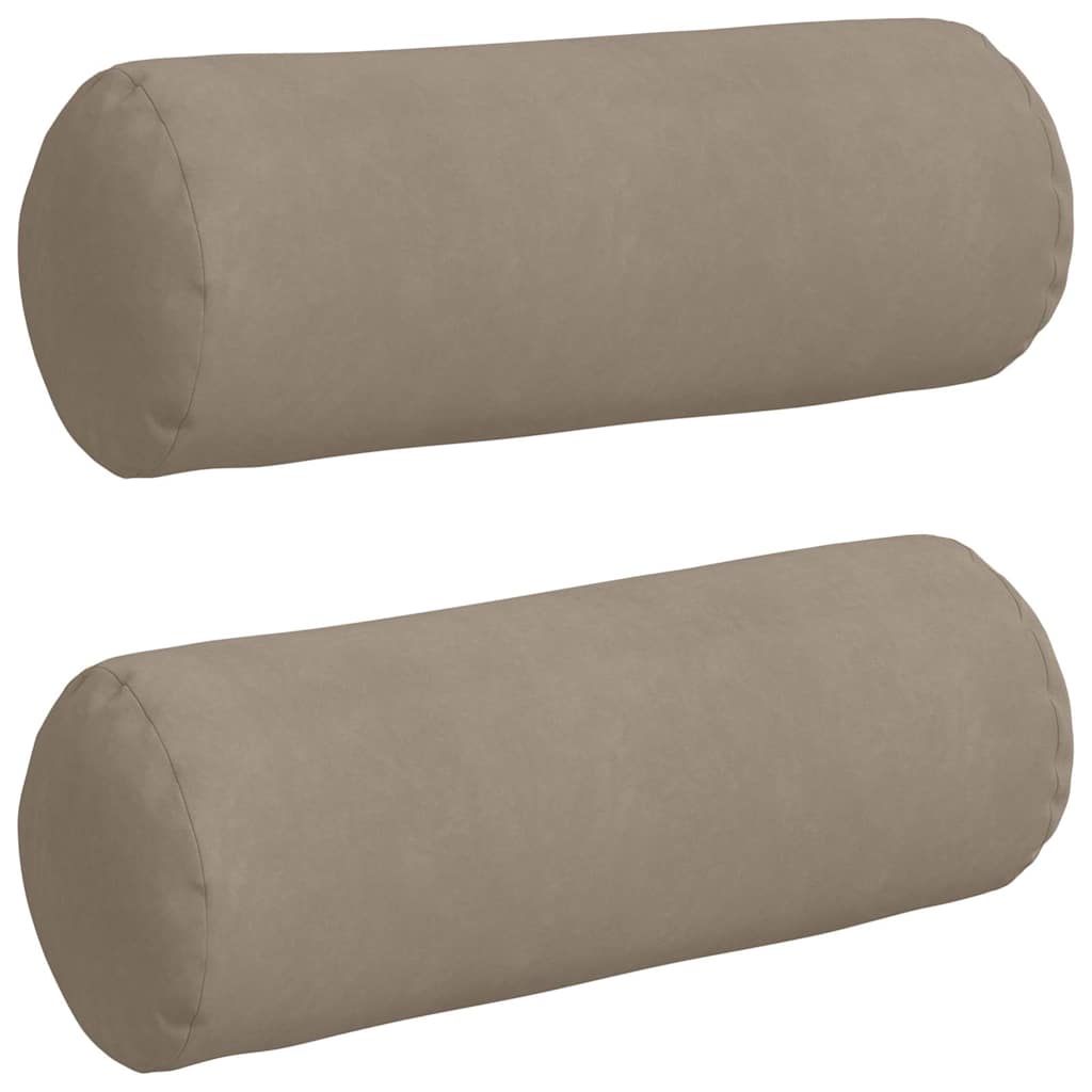 Hengerpárnák 2 pcs Tópszínű Ø 25 x 70 cm Mikroszálas Szövet