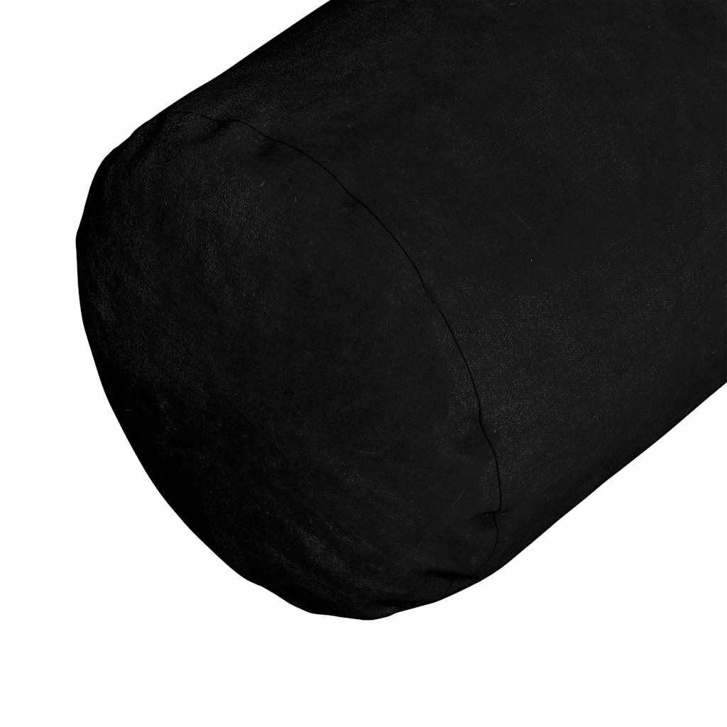 Hengerpárnák 2 pcs Fekete Ø 25 x 70 cm Mikroszálas Szövet