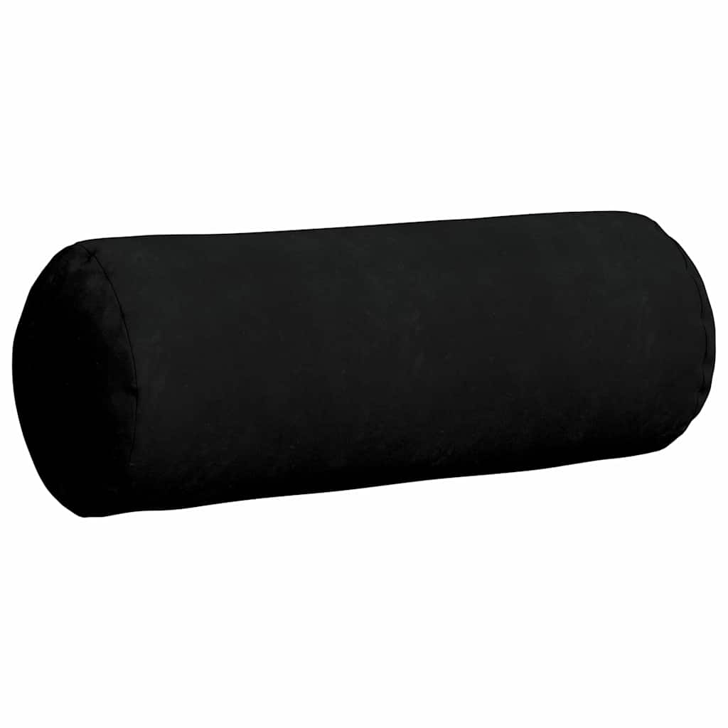 Hengerpárnák 2 pcs Fekete Ø 25 x 70 cm Mikroszálas Szövet