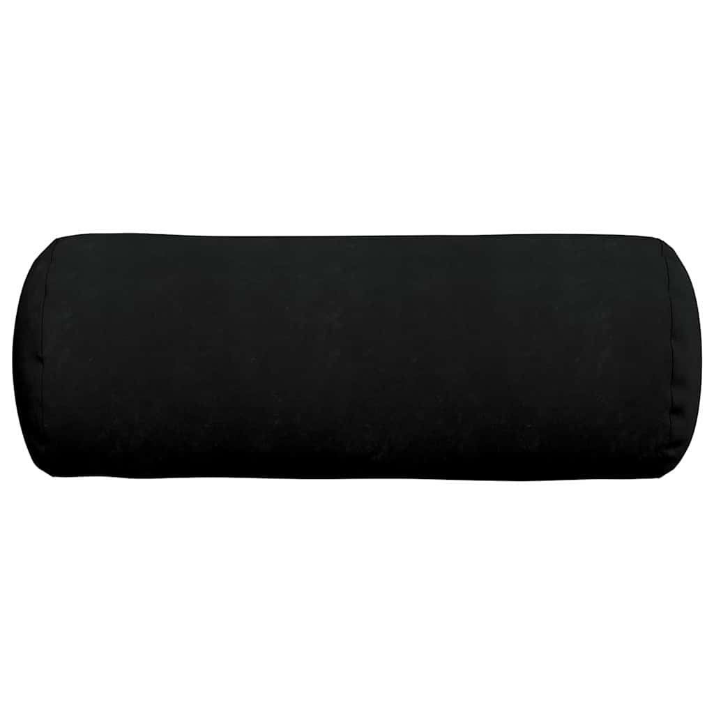 Hengerpárnák 2 pcs Fekete Ø 25 x 70 cm Mikroszálas Szövet
