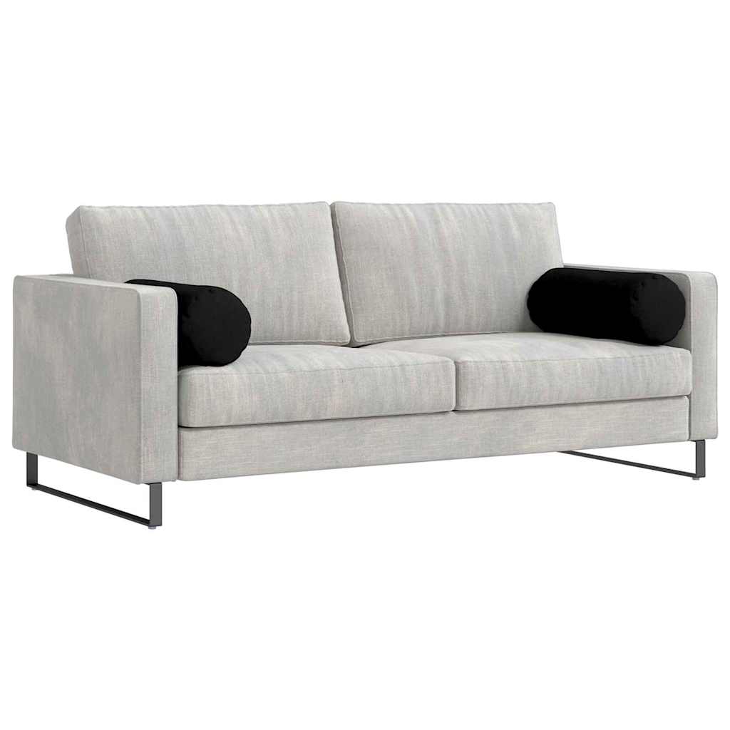 Hengerpárnák 2 pcs Fekete Ø 25 x 70 cm Mikroszálas Szövet