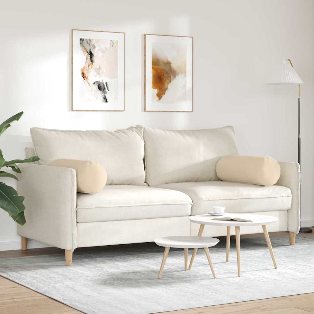 Hengerpárnák 2 pcs Krém Ø 25 x 70 cm Mikroszálas Szövet