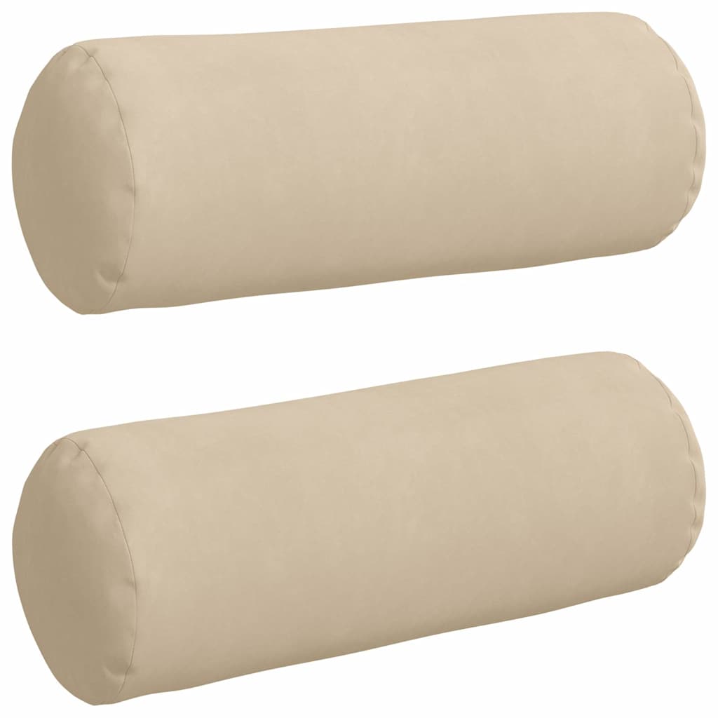 Hengerpárnák 2 pcs Krém Ø 25 x 70 cm Mikroszálas Szövet