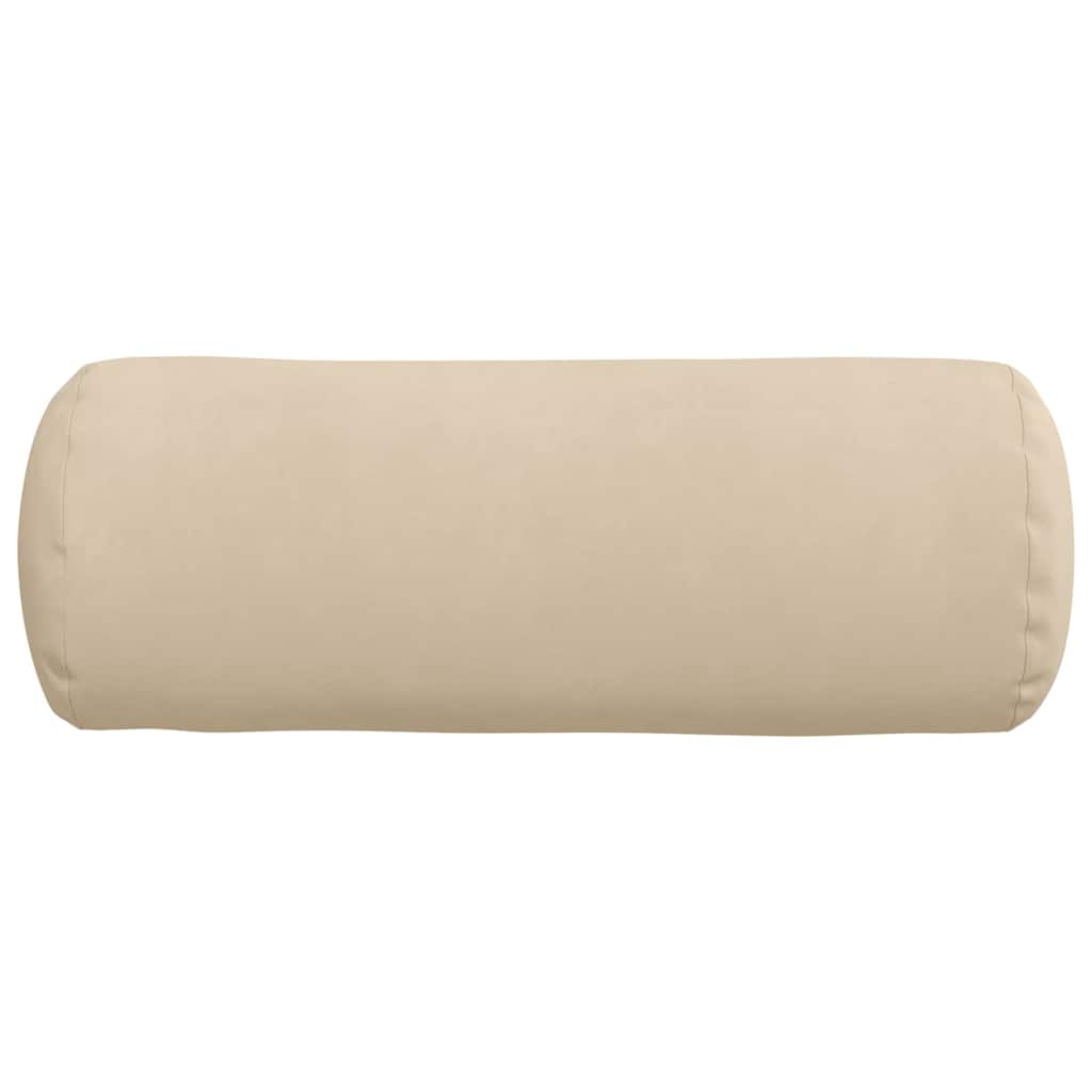 Hengerpárnák 2 pcs Krém Ø 25 x 70 cm Mikroszálas Szövet