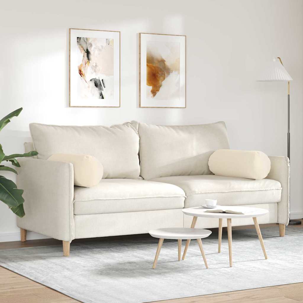 Hengerpárnák 2 pcs Bézs Ø 25 x 70 cm Mikroszálas Szövet