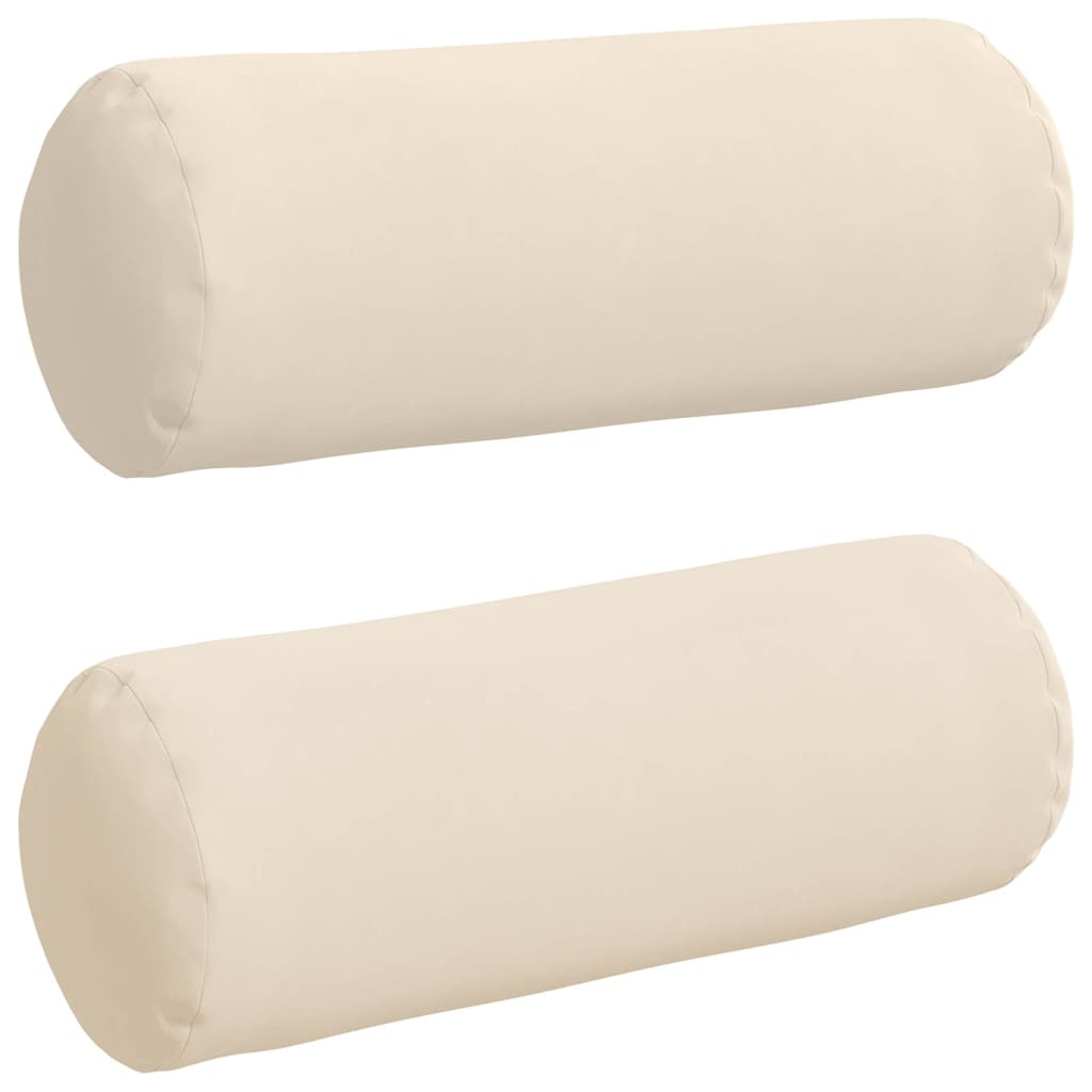 Hengerpárnák 2 pcs Bézs Ø 25 x 70 cm Mikroszálas Szövet