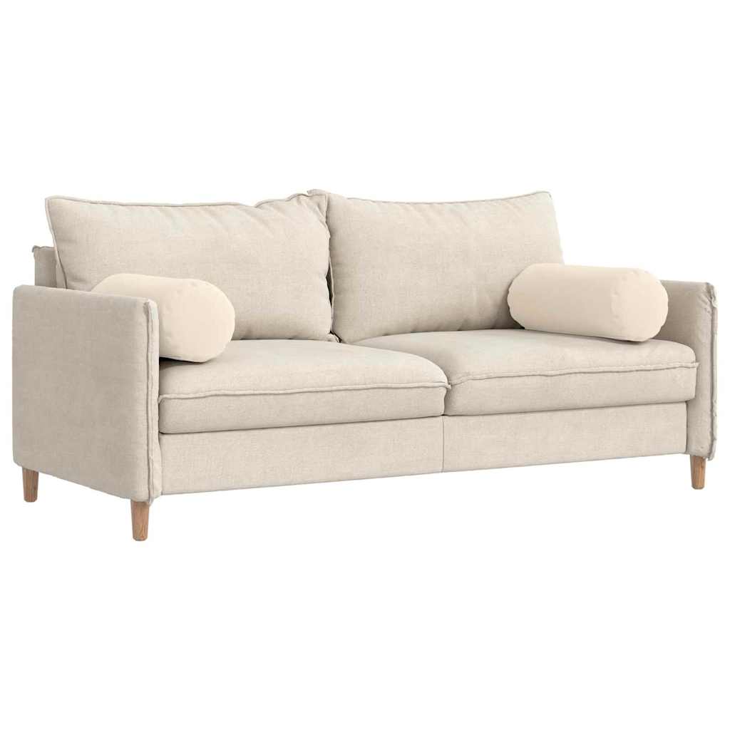 Hengerpárnák 2 pcs Bézs Ø 25 x 70 cm Mikroszálas Szövet