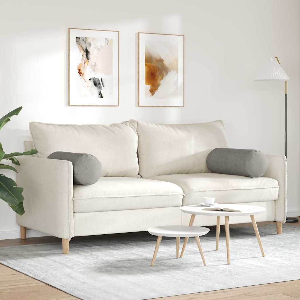 Hengerpárnák 2 pcs Világosszürke Ø 25 x 70 cm Bársonyos szövet