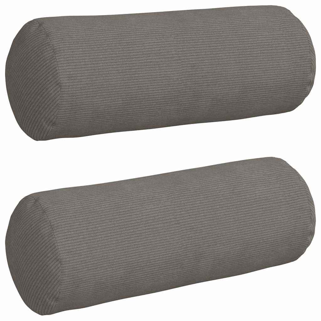 Hengerpárnák 2 pcs Világosszürke Ø 25 x 70 cm Bársonyos szövet