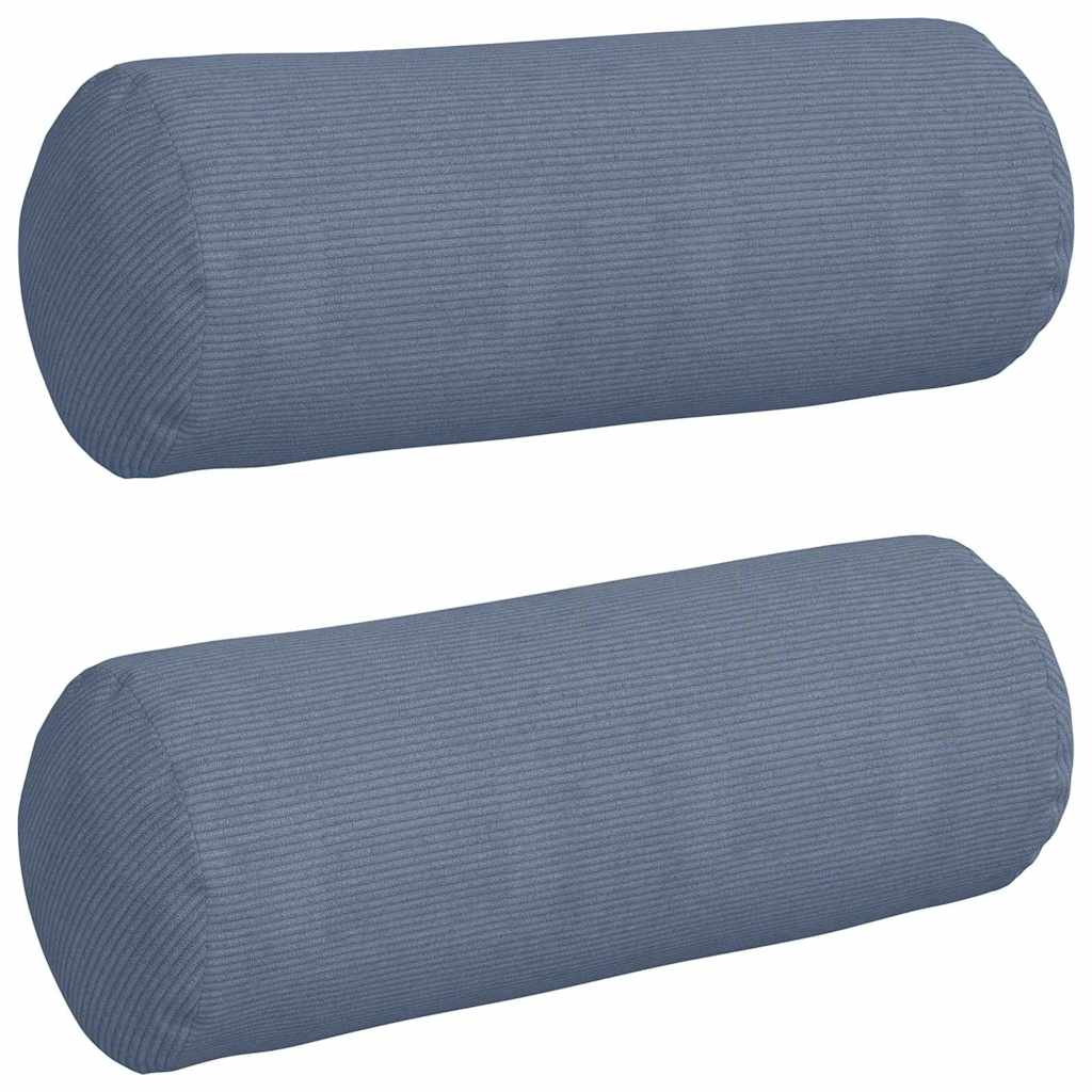 Hengerpárnák 2 pcs Kék Ø 25 x 70 cm Bársonyos szövet