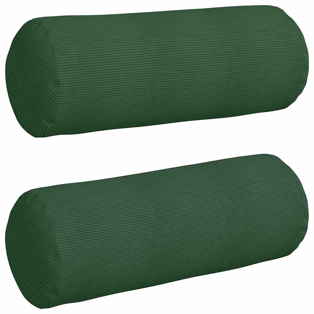 Hengerpárnák 2 pcs Sötétzöld Ø 25 x 70 cm Bársonyos szövet