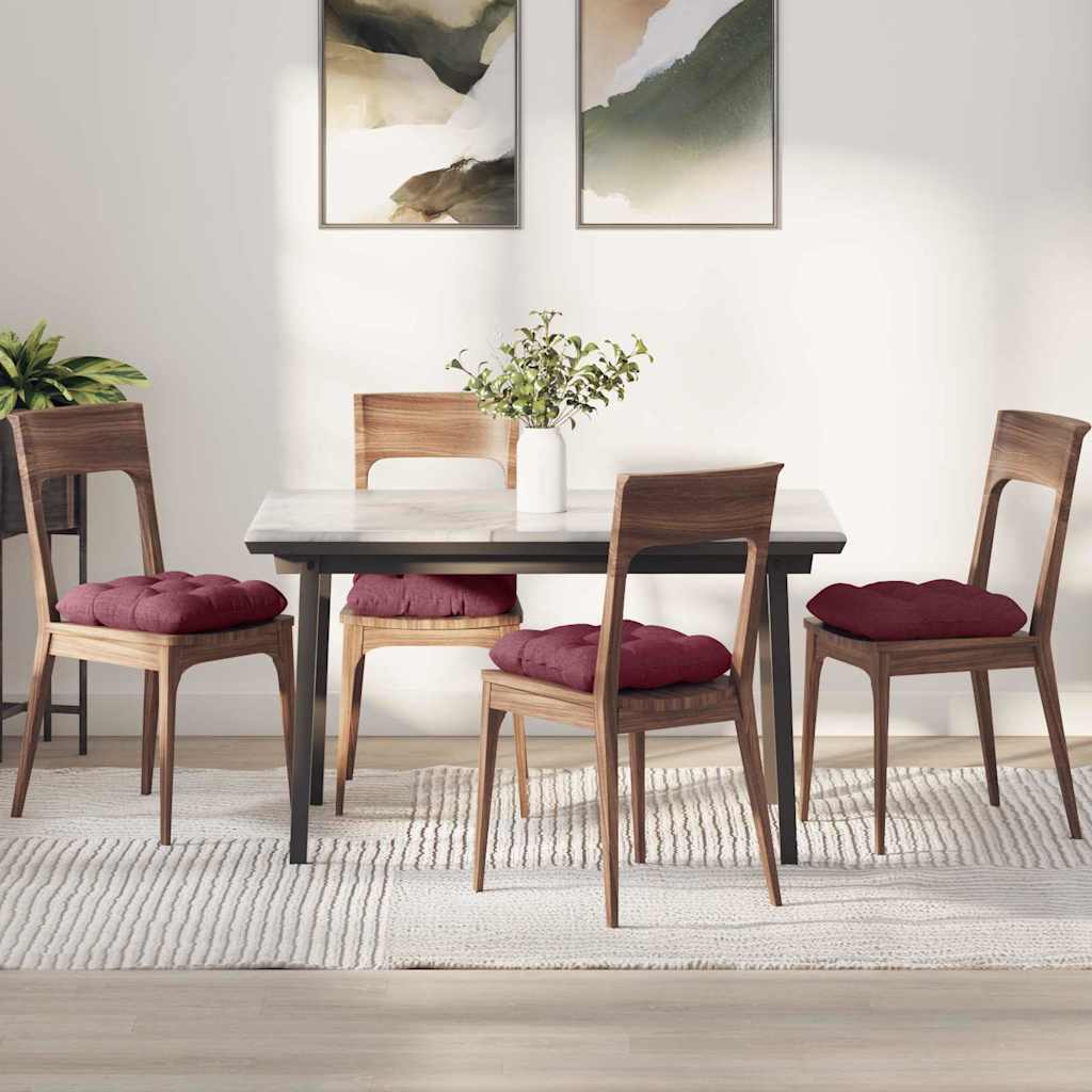 Ülőpárnák 4 pcs Szövet Bordó 40 x 40 x 12 cm