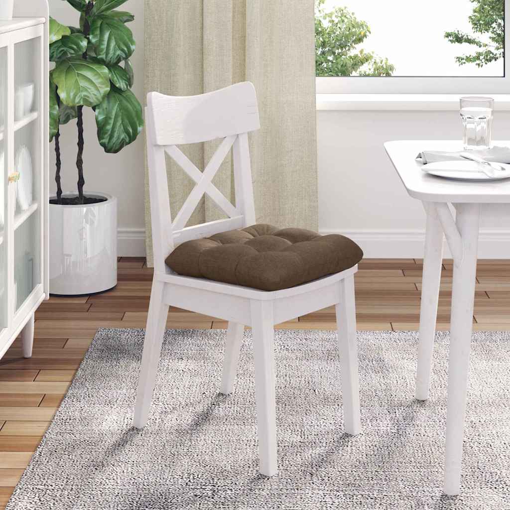 Ülőpárnák 4 pcs Szövet Barna 40 x 40 x 12 cm