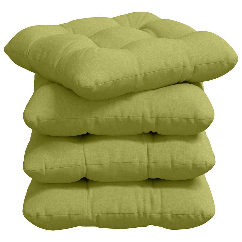 Ülőpárnák 4 pcs Szövet Világos zöld 40 x 40 x 12 cm
