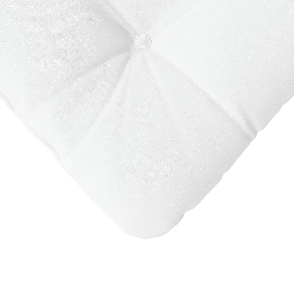 Ülőpárnák 4 pcs Szövet Fehér 40 x 40 x 12 cm