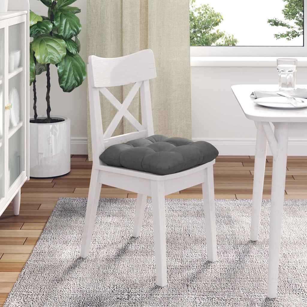Ülőpárnák 4 pcs Mikroszálas Szövet Sötétszürke 40 x 40 cm