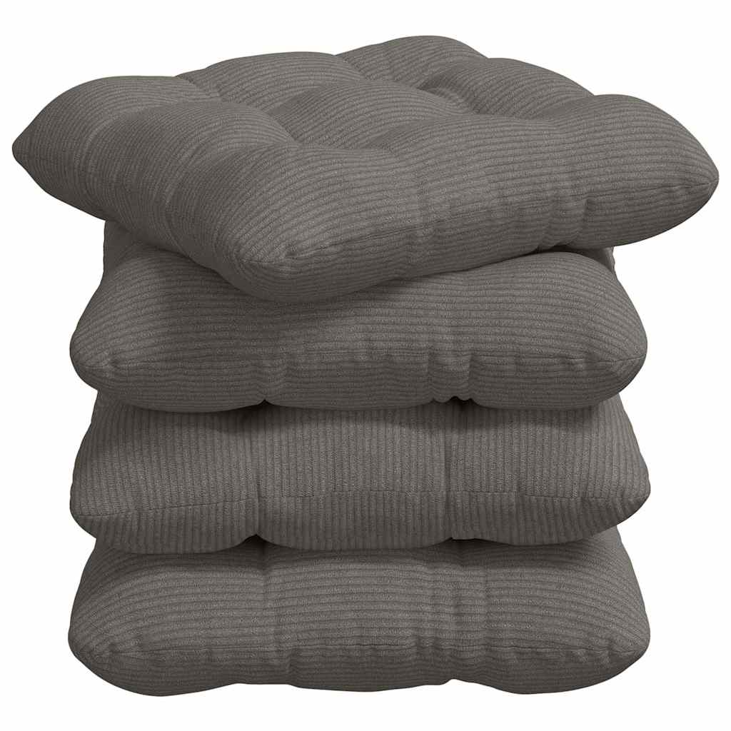 Ülőpárnák 4 pcs Bársonyos szövet Világosszürke 40 x 40 cm