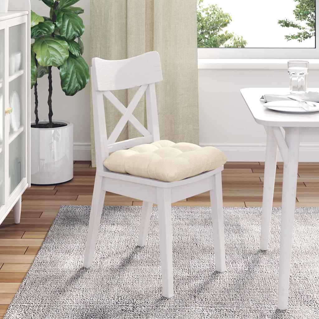 Ülőpárnák 4 pcs Bársonyos szövet Krémszínű 40 x 40 cm