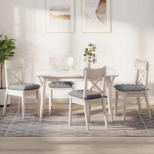 Ülőpárnák 4 pcs Világosszürke 40 x 40 x 6 cm szövet