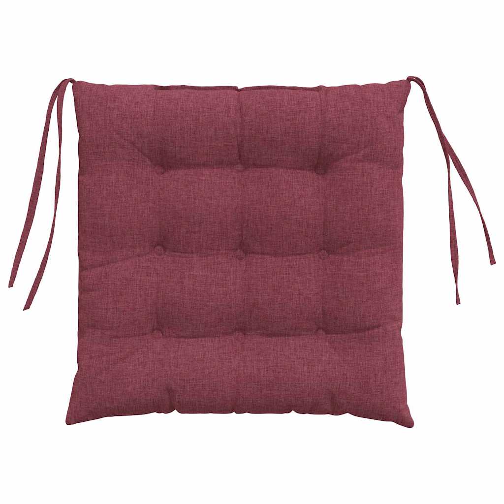 Ülőpárnák 4 pcs Szövet Bordó 40 x 40 x 6 cm