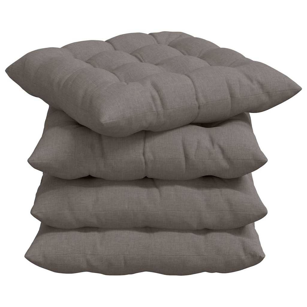 Ülőpárnák 4 pcs Szövet Tópszínű 40 x 40 x 6 cm