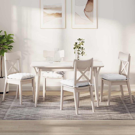 Ülőpárnák 4 pcs Fehér 40 x 40 x 6 cm szövet