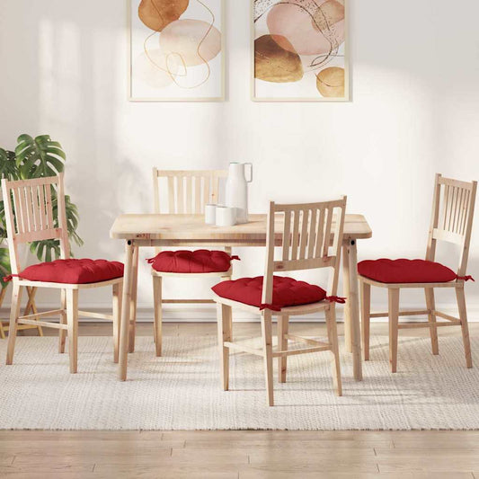 Ülőpárnák 4 pcs Piros 40 x 40 x 6 cm szövet