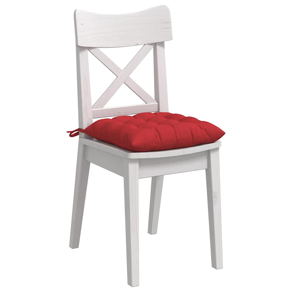 Ülőpárnák 4 pcs Szövet Piros 40 x 40 x 6 cm