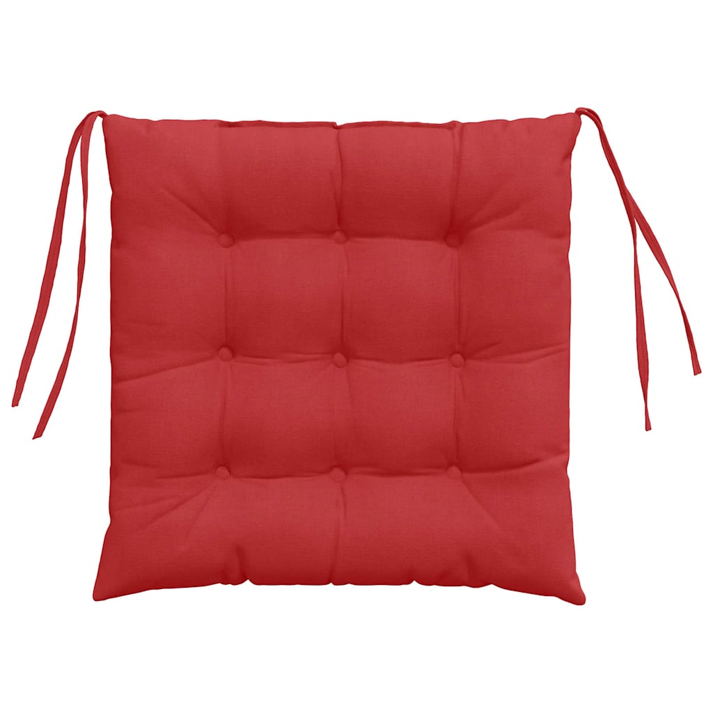 Ülőpárnák 4 pcs Szövet Piros 40 x 40 x 6 cm