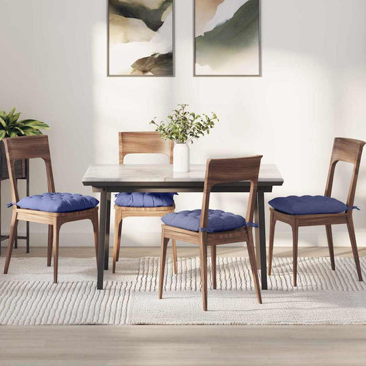 Ülőpárnák 4 pcs Farmerkék 40 x 40 x 6 cm szövet