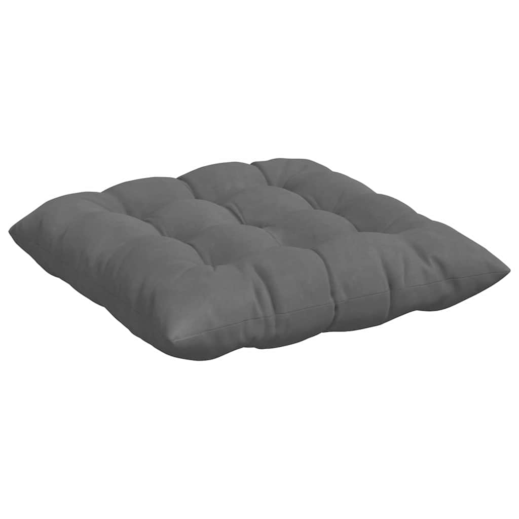 Ülőpárnák 4 pcs Mikroszálas Sötétszürke 40 x 40 x 6 cm