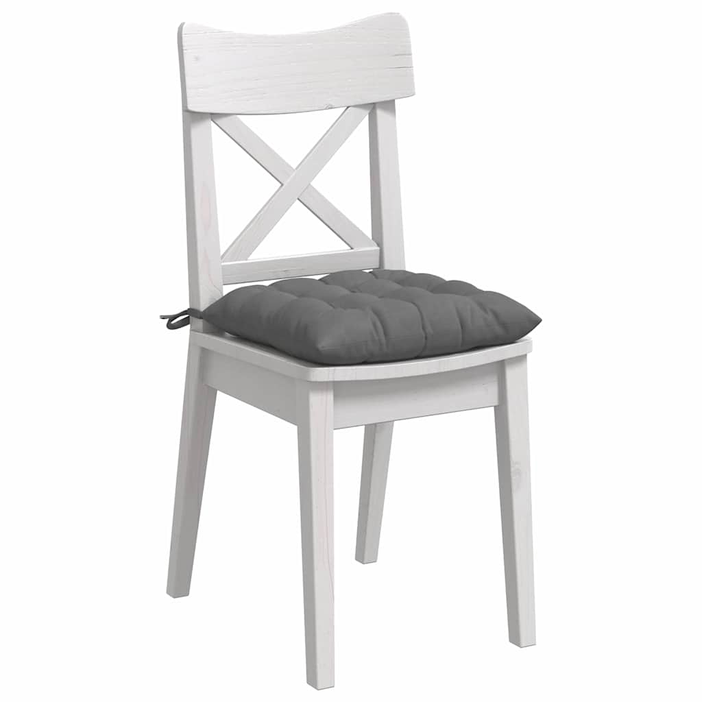 Ülőpárnák 4 pcs Mikroszálas Sötétszürke 40 x 40 x 6 cm