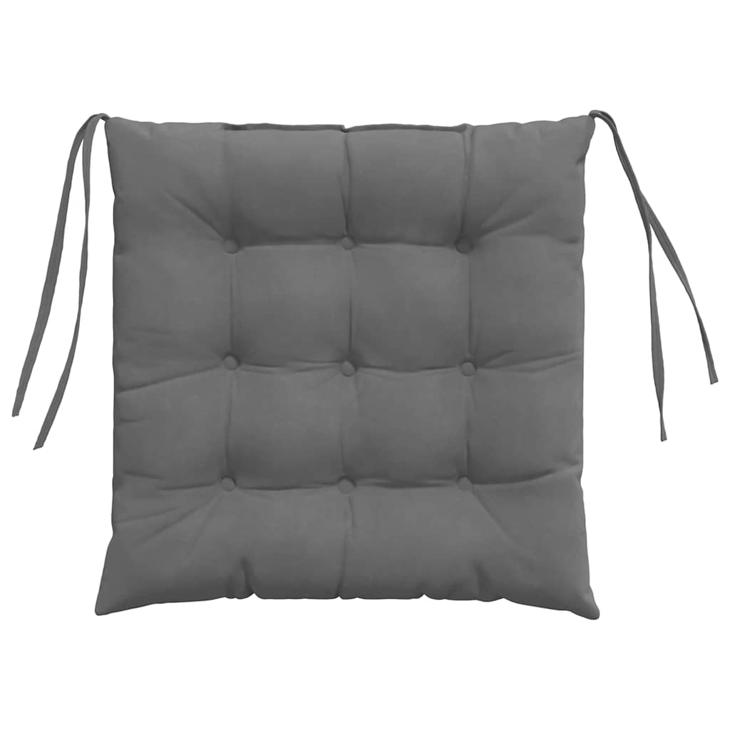 Ülőpárnák 4 pcs Mikroszálas Sötétszürke 40 x 40 x 6 cm