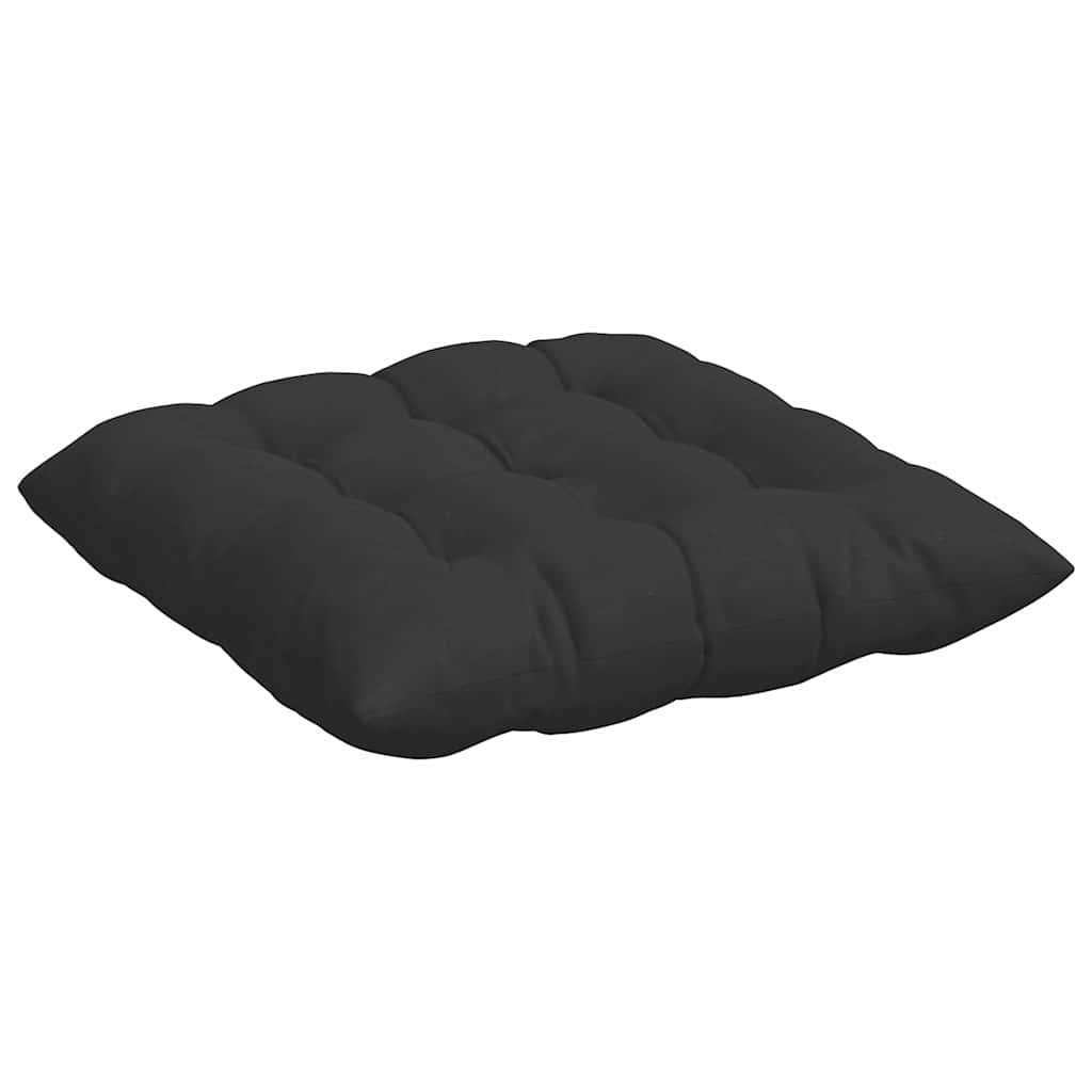 Ülőpárnák 4 pcs Mikroszálas Fekete 40 x 40 x 6 cm